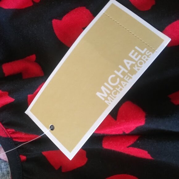 Michael Kors red and black top women's size M - Picture 16 of 16